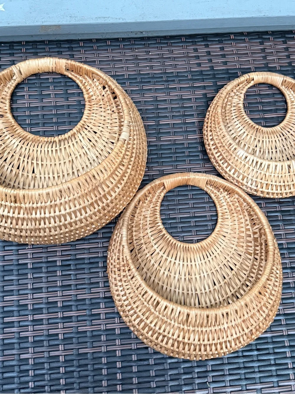 Vintage natural woven